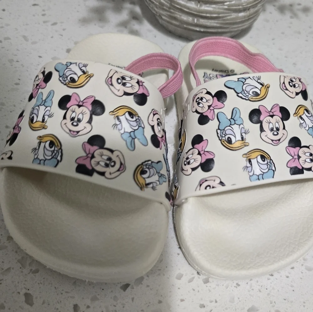Primark Kids Sandals - White and Pink with Character Design